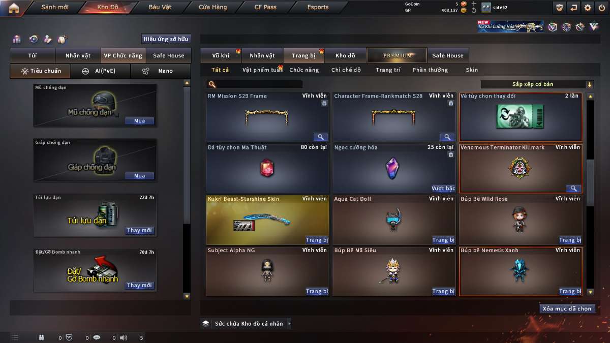 shop acc cf uy tin gia re